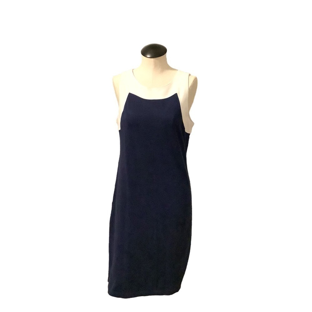 IZOD‎ Colorblock Pique Sleeveless Sheath Dress Size M